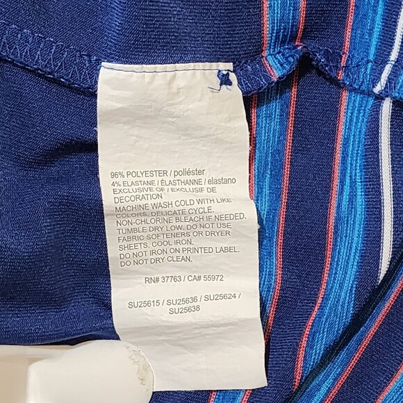 Callaway Opti Dri Blue Striped Short Sleeve Polo Shirt Golf SZ L - Picture 5 of 5